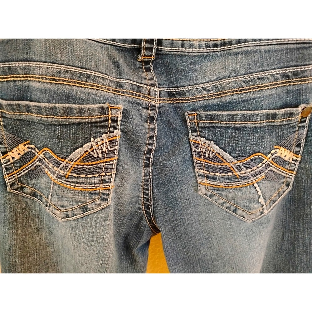 🩵WallFlower Double Button Low Rise Skinny Jeans Size 5 y2k mcbling indiekid - Picture 5 of 9